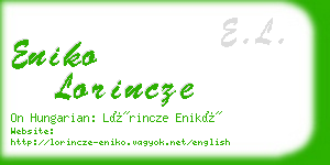 eniko lorincze business card